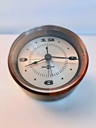 Nelson Umanoff Howard Miller Vtg Mid Century Modern Rosewood Desk Clock 663 8