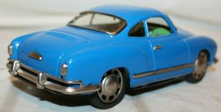 RARE 1959 KS Japan VOLKSWAGEN KARMAN GHIA Tin Friction Bandai Cragstan Toy Car 6
