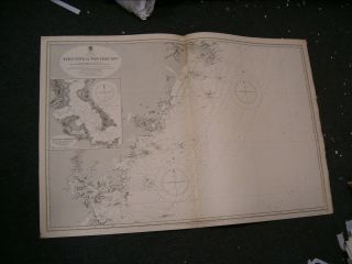Vintage Admiralty Chart 1754 China - East Coast 1913 Edition