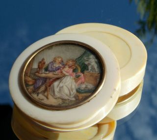 QUALITY ANTIQUE FRENCH HAND PAINTED MINIATURE SIGNED SNUFF BOX NAPOLEON ERA 10