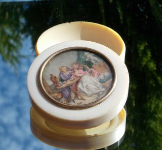 QUALITY ANTIQUE FRENCH HAND PAINTED MINIATURE SIGNED SNUFF BOX NAPOLEON ERA 5