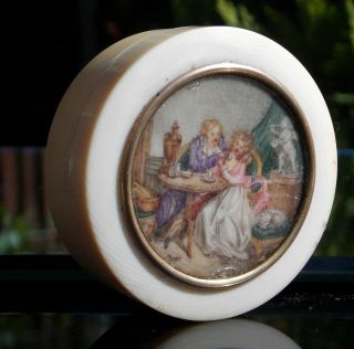 QUALITY ANTIQUE FRENCH HAND PAINTED MINIATURE SIGNED SNUFF BOX NAPOLEON ERA 7