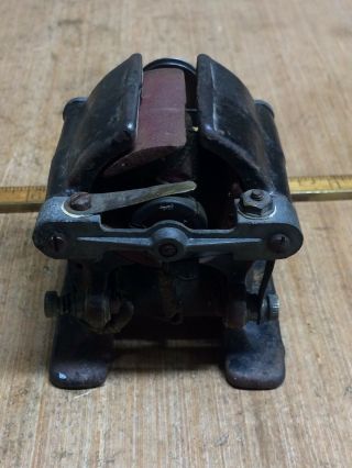 Rare Vintage Miniature Electric Motor With Cast - Iron Base 3