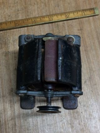 Rare Vintage Miniature Electric Motor With Cast - Iron Base 7