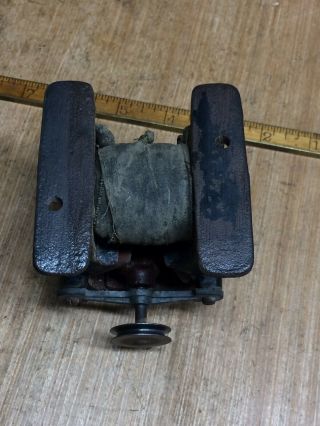 Rare Vintage Miniature Electric Motor With Cast - Iron Base 9
