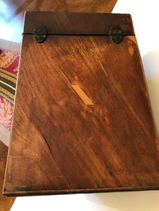 Antique English Georgian Mahogany Wood Knife Boxes 19th Century 2