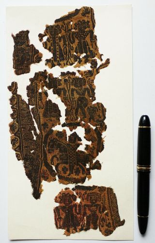 Ancient Coptic Textile Fragment - Horse & Person Pattern,  Egypt,  Christian Arts 2