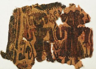 Ancient Coptic Textile Fragment - Horse & Person Pattern,  Egypt,  Christian Arts 4