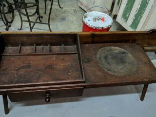 Vintage Cobblers Bench Table Solid Wood Colonial 40”
