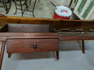 Vintage Cobblers Bench Table Solid Wood Colonial 40” 4