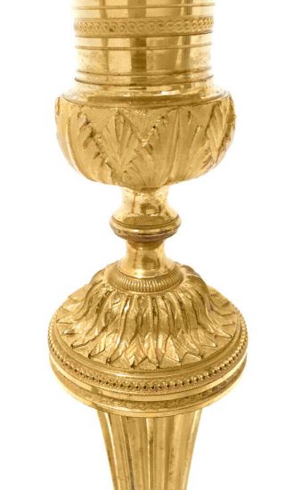 19th c French Empire Ormolu Bronze Candle Sticks ca.  1810 3