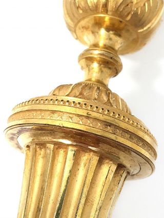 19th c French Empire Ormolu Bronze Candle Sticks ca.  1810 6