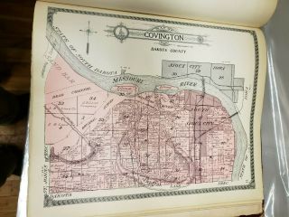 Standard Atlas of Dixon & Dakota Counties Nebraska.  1911.  140 pgs complete 3 maps 10