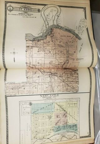 Standard Atlas of Dixon & Dakota Counties Nebraska.  1911.  140 pgs complete 3 maps 9