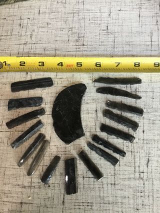 Pre Columbian Obsidian Blades made during Jalisco MX Western Shaft Tomb Culture 2