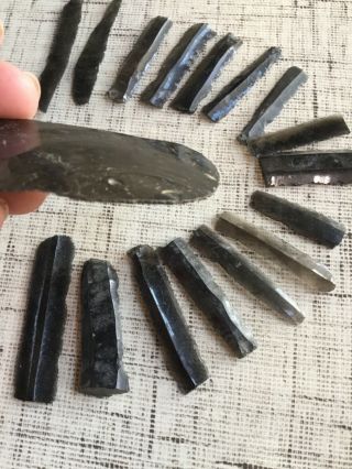 Pre Columbian Obsidian Blades made during Jalisco MX Western Shaft Tomb Culture 3