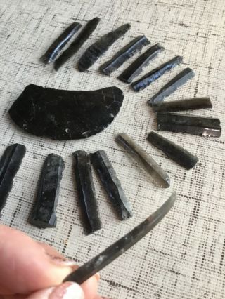 Pre Columbian Obsidian Blades made during Jalisco MX Western Shaft Tomb Culture 4