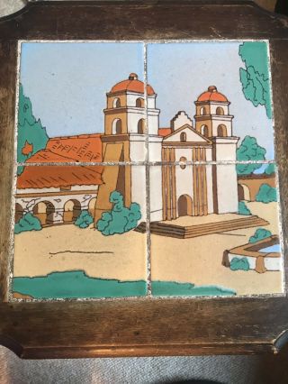 Vintage California Tile Table MISSIONARY TILES Taylor Tilery 1930 ' S SEATTLE AREA 10