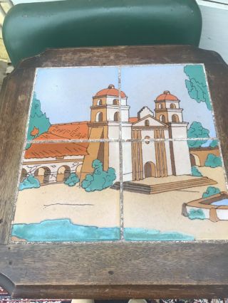 Vintage California Tile Table MISSIONARY TILES Taylor Tilery 1930 ' S SEATTLE AREA 9