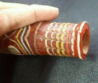 Antique Large Eastern Core - Formed Islamic Glass Perfume Vase bottle Protect Eye 5