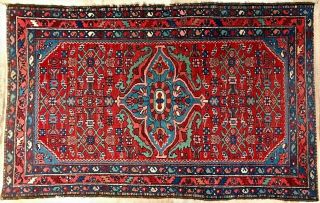 Vintage Handmade Hamedan? Tribal Persian Rug Oriental Carpet 5x3.  5 