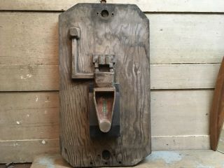 Vintage Industrial Large Wooden Foundry Block Mold J.  A Co Alum.