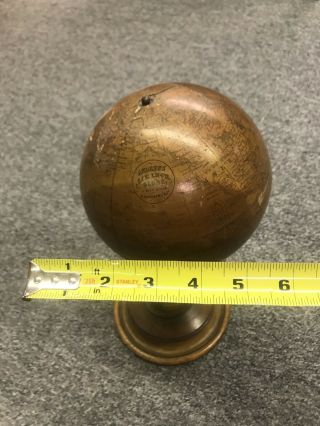Antique 1880’s A.  H.  Andrews 6” Globe With Stand 2