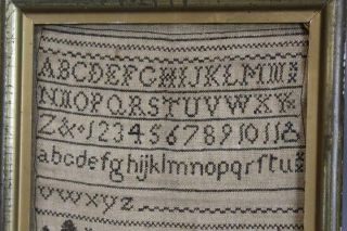 RARE KENTUCKY 19TH C NEEDLEWORK SAMPLER 