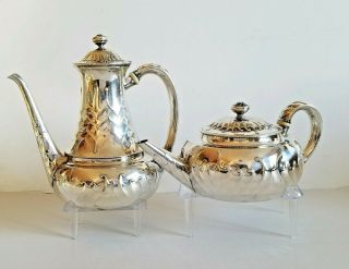 Exceptional 19C Tiffany &Co Sterling Silver Coffee/Tea Set Service Case 3