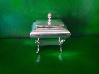 Stunning Antique English Sterling Silver Tea Caddy Box