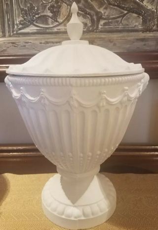 Neo Classical Cast Iron French Urn/ Planter With Removable Lid (1)