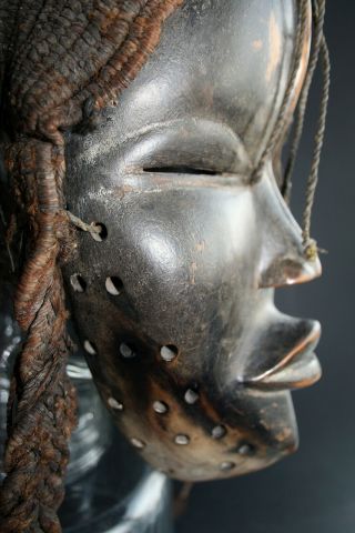 African Art,  DAN,  woodden mask with headdress,  Ivory Coast,  Man 10