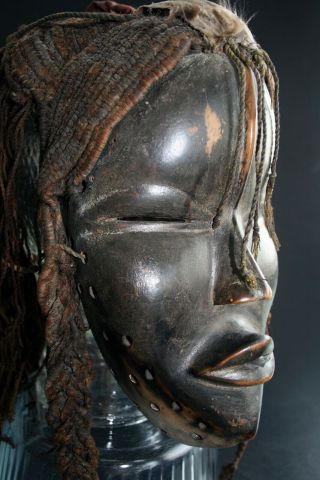 African Art,  DAN,  woodden mask with headdress,  Ivory Coast,  Man 11