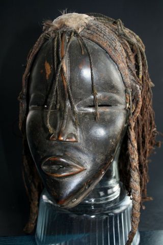 African Art,  DAN,  woodden mask with headdress,  Ivory Coast,  Man 2