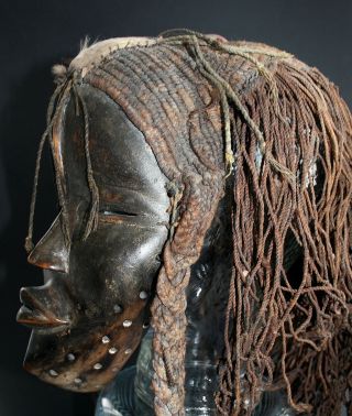 African Art,  DAN,  woodden mask with headdress,  Ivory Coast,  Man 4