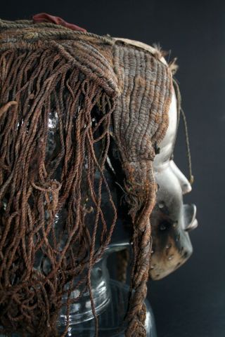 African Art,  DAN,  woodden mask with headdress,  Ivory Coast,  Man 9