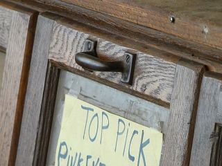 Walker Bin 23 Tilted Seed Counter Mercantile Farm Feed Mill Oak Island Table 8