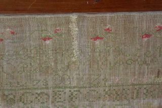 A RARE PLYMOUTH COUNTY MA 19TH C NEEDLEWORK SAMPLER 