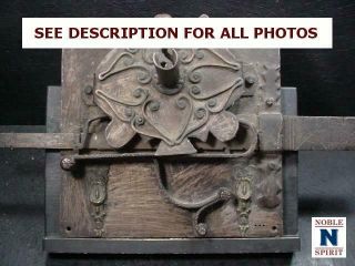 Noblespirit (3970) Mysterious 18th Century Large Cast - Iron Door Latch