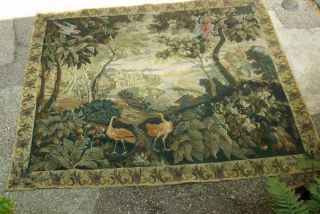 Antique hand made wool work tapestry. 6
