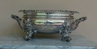 Antique Large Old Sheffield Plate Silverplate Silver Plate Soup Tureen Stag Mark 7