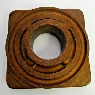 Mahogany Foundry Casting Pattern Sand Mold Industrial Wood Sculpture Art C810