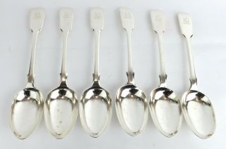 Six Spoons Sterling Solid Silver Law Middle Temple Crest George Adams 1869