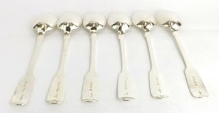 Six Spoons Sterling Solid Silver Law Middle Temple Crest George Adams 1869 6