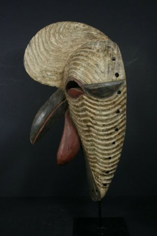 African male KIFWEBE beak mask - SONGYE tribe - D.  R.  Congo,  TRIBAL ART PRIMITIVE 3