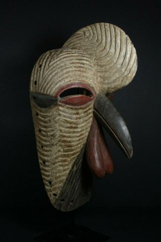 African male KIFWEBE beak mask - SONGYE tribe - D.  R.  Congo,  TRIBAL ART PRIMITIVE 4