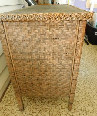 Antique Wicker Dresser with Tilt Mirror By McHughwillow 3