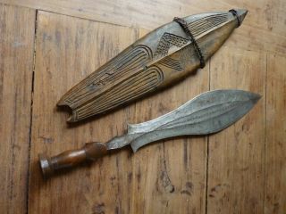 Antique/old African Tribel Short Sword Luba Tribe Colonial Belgian Congo Drc
