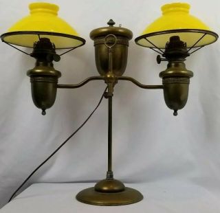 Rare Antique B&h Bradley Hubbard Oil Lamp Converted Electric