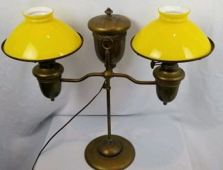 RARE Antique B&H Bradley Hubbard Oil Lamp Converted Electric 2